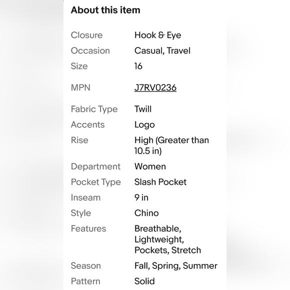 Women's Tommy Hilfiger Khaki 9" Hollywood Chino Shorts Size 16 - Picture 13 of 14